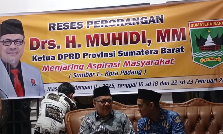 Ketua DPRD Sumbar, Muhidi Gelar Reses Bahas Program Prioritas di Koto Tangah