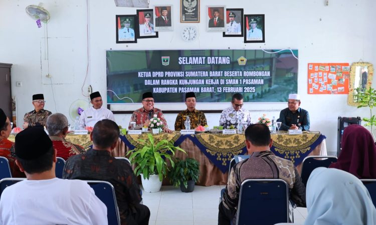 Ketua DPRD Sumbar, Muhidi Laksanakan Kunjungan Pengawasan ke SMAN 1 Pasaman dalam Rangka Peninjauan Sarpras