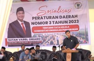 Sutan Varel Gelar Sosper No.3 Tahun 2023 Tentang Tata Kelola Komoditas Unggulan Perkebunan di Dharmasraya
