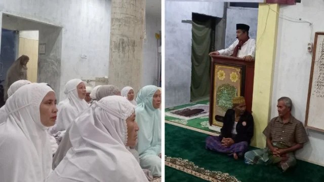 Evi Yandri Serahkan Bantuan Saat Subuh Mubarokah di Musala Muthohirin Koto Tuo Kapalo Koto