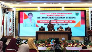 Anggota DPRD Sumbar Gustami Hidayat Sosper No. 4 Tahun 2023 di Padang tentang Penanggulangan Bencana
